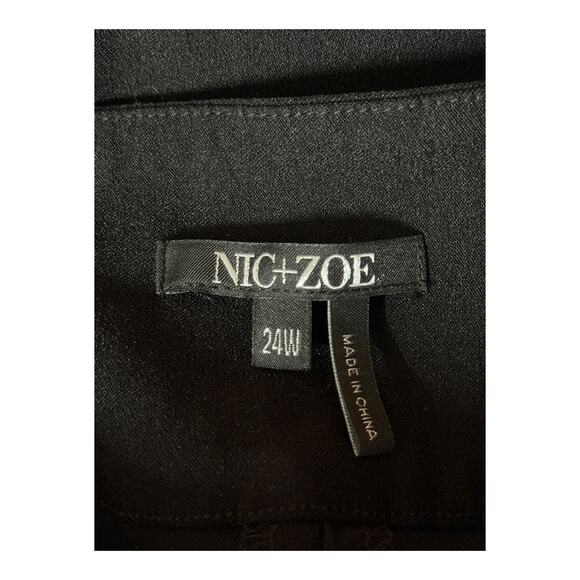 Nic + Zoe pants black Wonderstretch straight black size 24W F0738 - Picture 5 of 5